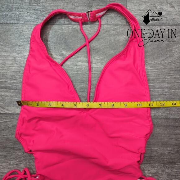 Aleumdr Strappy Back Cut Out Thong One Piece Swimsuit Size S - Picture 2 of 4